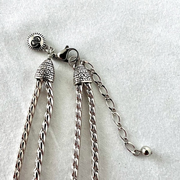 CAROLINE NERON silver tassel necklace ❤️ - Picture 4 of 7